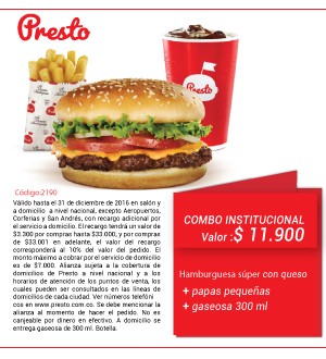 Combo Hamburguesa Súper Met Queso Papas Pequeñas Gaseosa 300 Ml