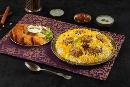 Solo Celebration Combo Met Lazeez Bhuna Murgh Biryani Haleem Kebabs