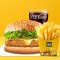 Veg Cheese Lava Burger Salted Fries Coke 200Ml (Pet Bottle)