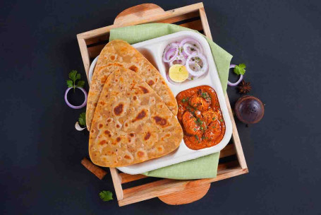 Gerookte Boter Kip Paratha Lunchbox