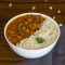 Chole Chawal Bowl With Onion