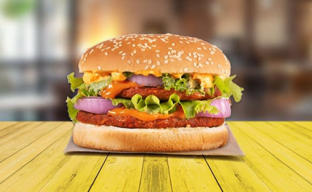 Amritsari Murgh Makhani Dubbele Patty Burger