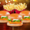 3 Paneer Delight Burger 2 Patat (M)