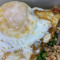 Street Style Holy Basil Chicken With Fried Egg