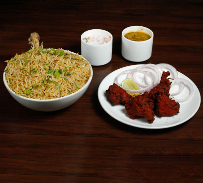 1Kg Chicken Biriyani Free Chilly Chicken