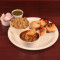 Baati Plain 4 Pcs Desi Chicken Aloo Bagan Chokha Hari Chutney Bhrwa Achar Vinegar Onion