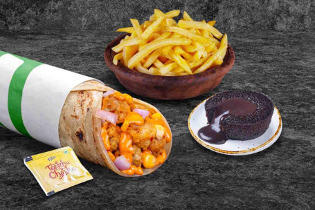 (Voor 1 Portie) Mexicana Salsa Wrap Fries Choco Lava Meal