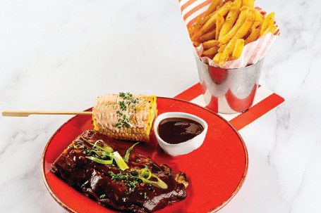 Fridays Reg; Classic Ribs With House Fries Half Rack