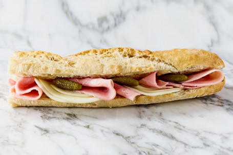 Classic Ham Cheese On Sourdough Baguette