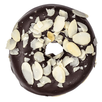 Amandel Choc Donut (Veganistisch)