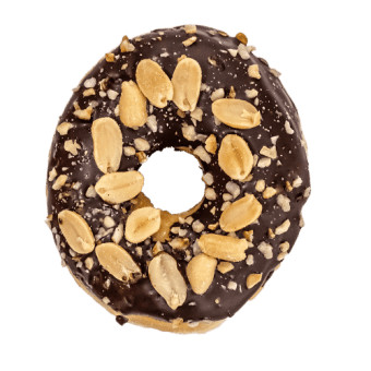 Pinda Choc Donut (Veganistisch)