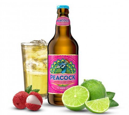 Peacock Lychee Lime Cider