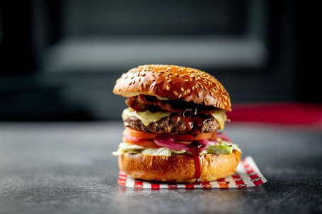 Vrijdag Geglazuurde Burger Met Friet