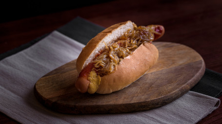 German Bratwurst In A Roll