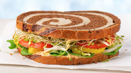 Veganistische Veggie Crunch Sandwich