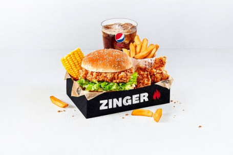 Zinger Box Maaltijd Met 2 Hot Wings