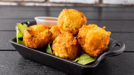 Jerk Salmon Hush Puppies