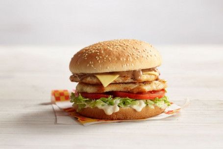 Dubbele Filet Oprego Burger (2610 Kj).