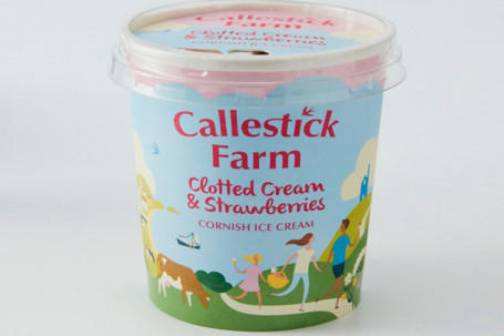 Mini Pot Callestick Clotted Cream Aardbei 125Ml (V)