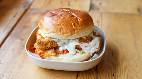 Fried Tofu Buffalo Sandwich