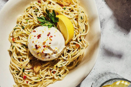 Burrata Lemon Aglio Olio