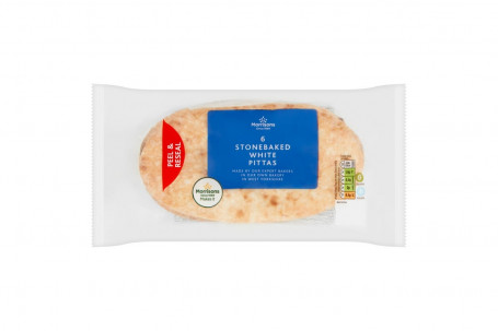 Morrisons Steengebakken Witte Pitta's 6 Stuks