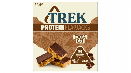 Trek Cacao Haver Eiwit Flapjacks Chocoladesmaak Gegarneerd 3 X 50G