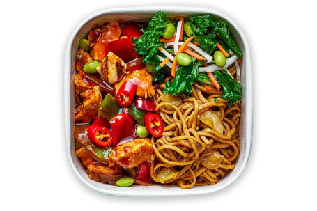 Korean Firecracker Chicken Yakisoba Bento