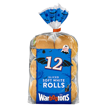 Warburtons Gesneden Witte Rollen 12 Stuks