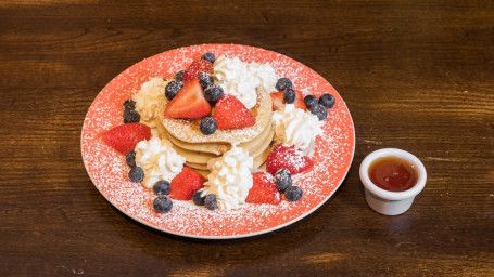 Strawberries, Blueberries, Maple Syrup Cream (V)