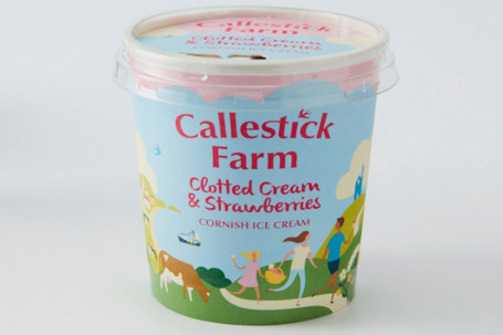 Mini Pot Callestick Clotted Cream Aardbeienijs 125Ml (V)