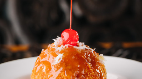 Fried Ice Cream With Homemade Caramel Sauce