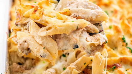 Baked Chicken Alfredo Pasta