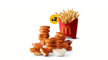 20 Pc Pittige Mcnuggets En 2 Medium Fry