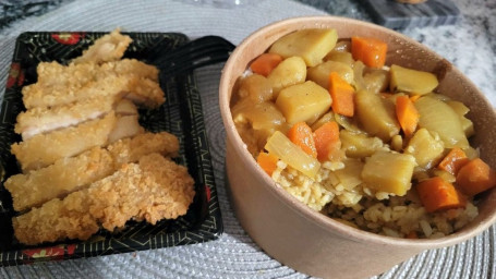 Katsu Chicken Curry Over Udon Noodles