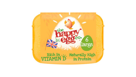 The Happy Egg Co. Free Range, 6 Large Eggs