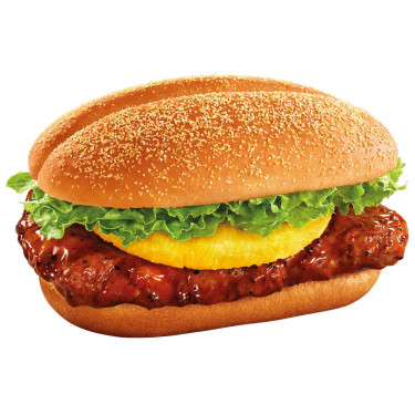 Chicken N Pineapple Burger Huáng Jīn Bō Luó Jī Bǎo