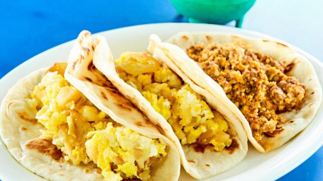 Chorizo And Eggs Taco Flour Tortilla