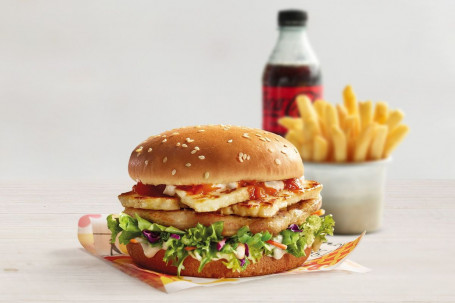 Halloumi En Chicken Burger Meal (5310 Kj).
