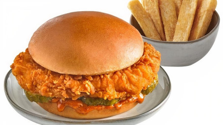 Campero Spicy Chicken Sandwich Maaltijd