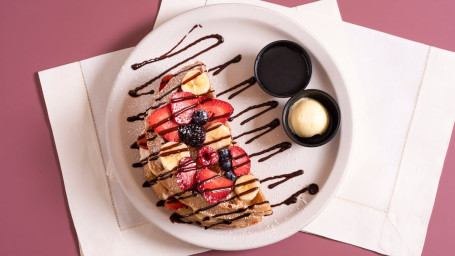 Banana Berry Stuffed Waffle